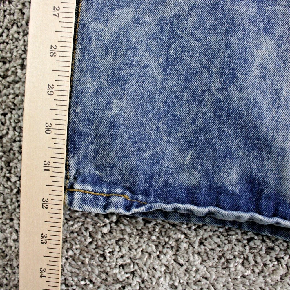 KAALU Distressed Acid Wash Jeans Mens 38x32 Blue Ripped Denim - Picture 5 of 11